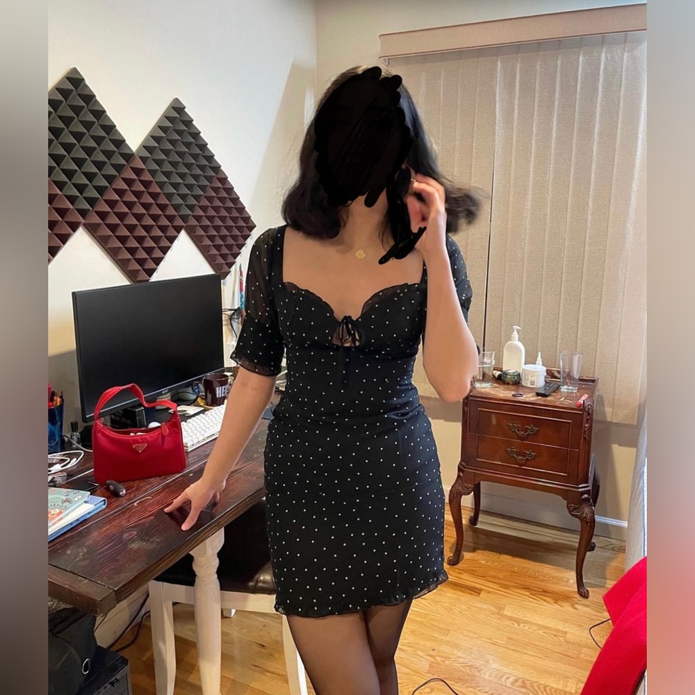 Polka Dot Mini Dress- Nasty Gal